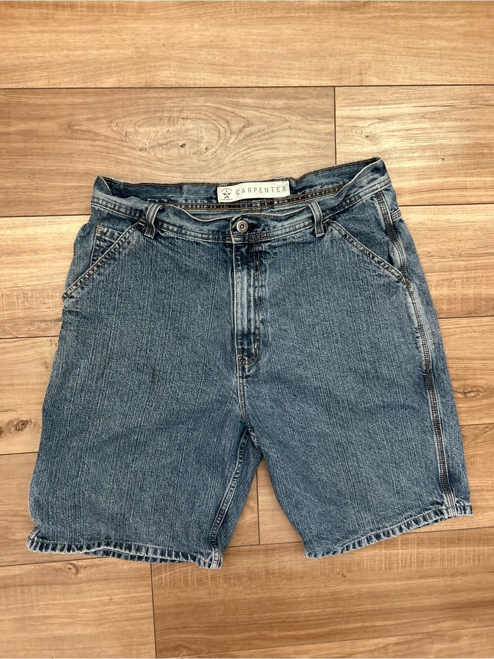 Arizona Jean Company Men’s Denim Carpenter Shorts in Blue